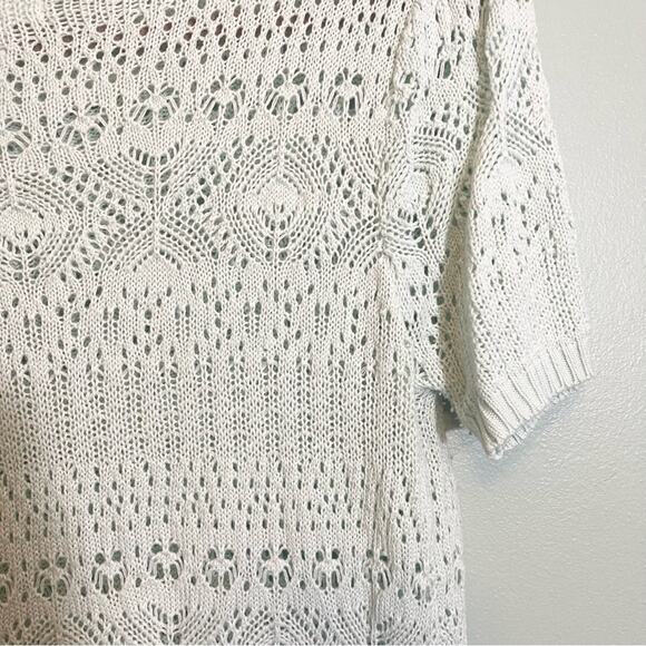 LC Lauren Conrad Green/Blue Knit Blouse Size Large - Picture 10 of 13